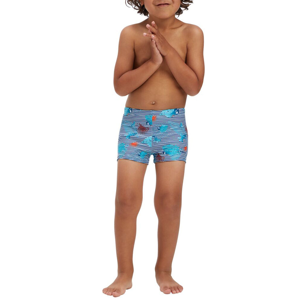 Firefly Swimming Half Shorts For Kids, Turquoise & Aop