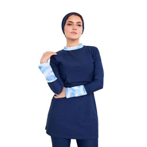 Energetics Long-Sleeves Swimming Top For Women, Navy