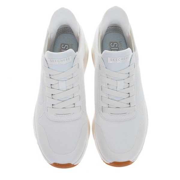 SKECHERS TRES-AIR UNO LIFESTYLE SHOES FOR MEN, WHITE