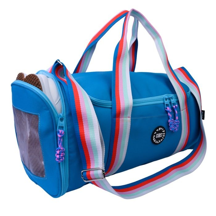 CUBS TURQUOISE 1 ONE SIDE POCKET LARGE DUFFEL HAND BAG FOR UNISEX, MULTICOLOR