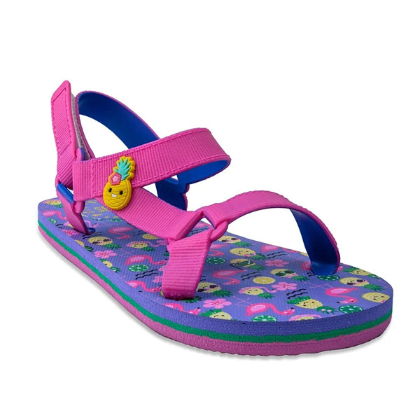 CUBS SLING SANDAL BIG GIRL CUTE PINEAPPLE, BLUE