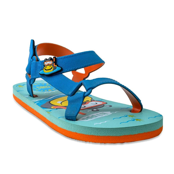 CUBS SLING SANDAL BIG BOY SNORKLING HIPPO, BABY BLUE