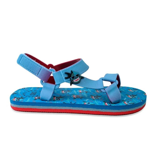 CUBS SLING SANDAL BIG BOY DANGEROUS SHARK, BABY BLUE