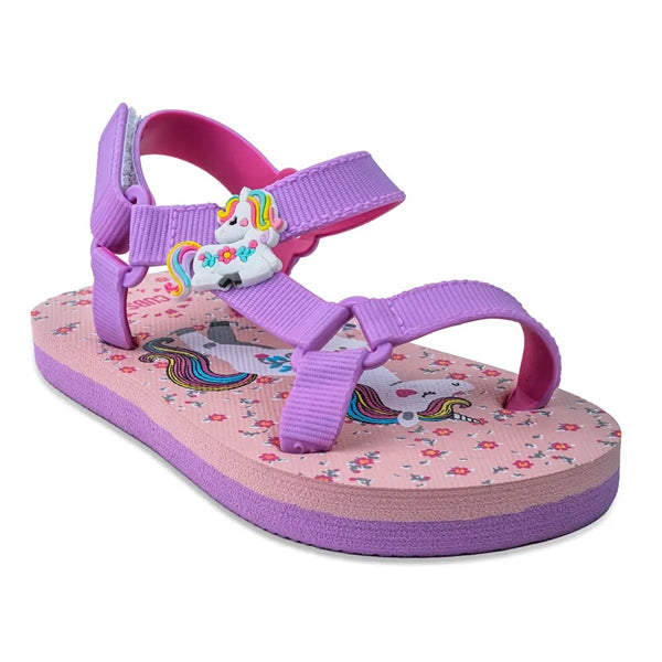 CUBS SLING SANDAL JUNIOR GIRLS UNICORN, BABY ROSE