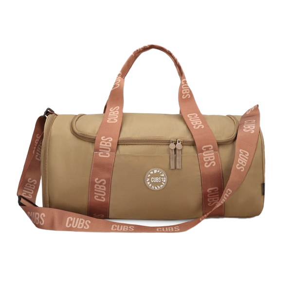 CUBS PREMIUM DUFFEL HAND BAG  FOR UNISEX, TANNED KHAKI