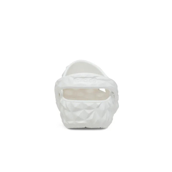 CROCS CLASSIC GEOMETRIC CLOG FOR UNISEX, WHITE
