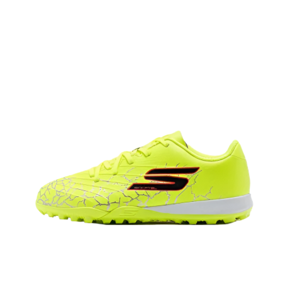 SKECHERS 1.5 JR YOUTH TF TARTAN SHOES FOR BOYS, YELLOW&BLACK