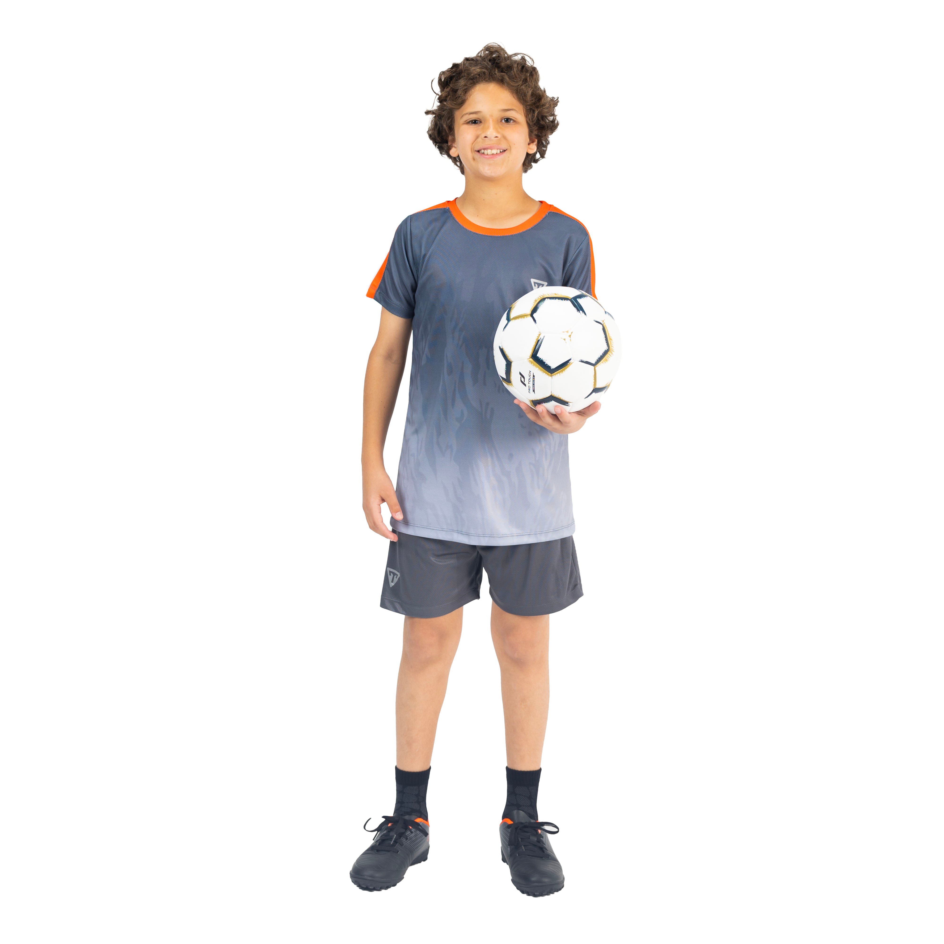 TRAINETIC FOOTBALL SET FOR KIDS, GREY&ORANGE