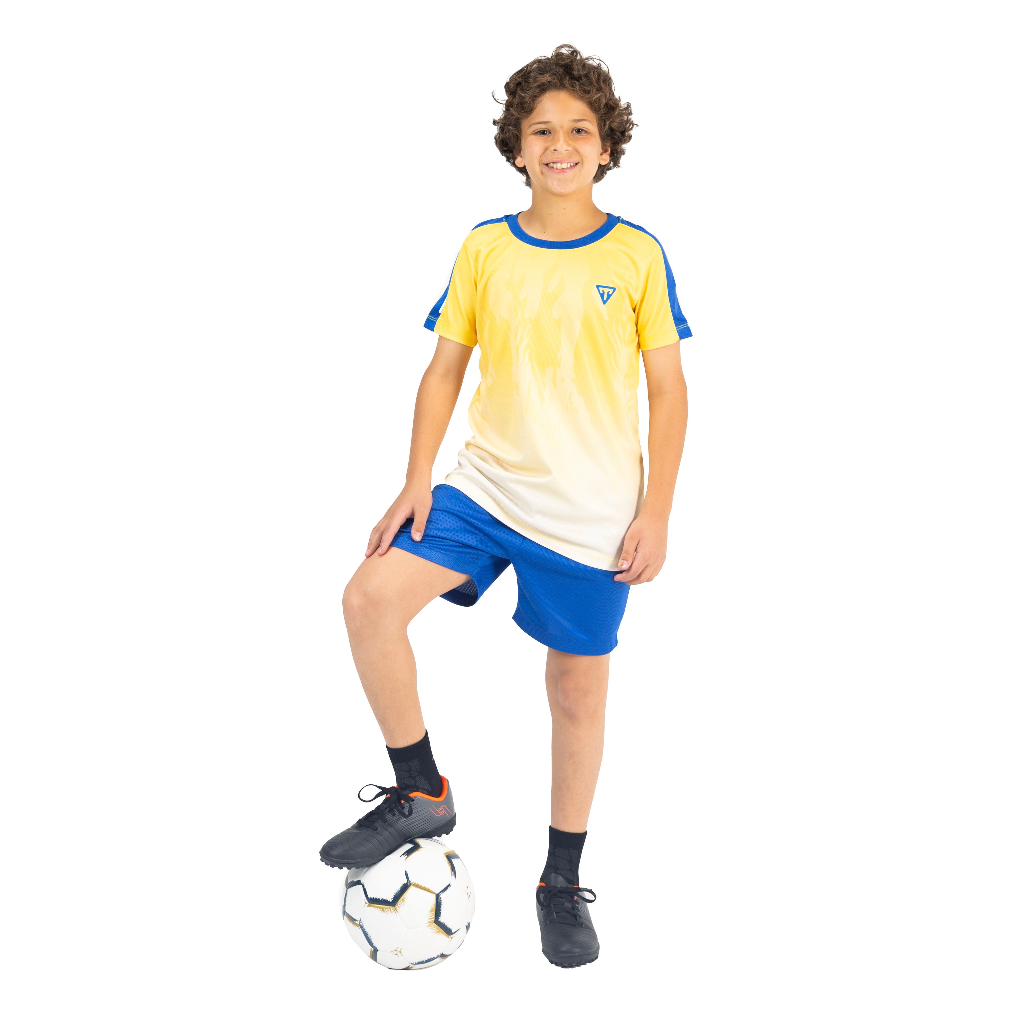 TRAINETIC FOOTBALL SET FOR KIDS, YELLOW&BLUE