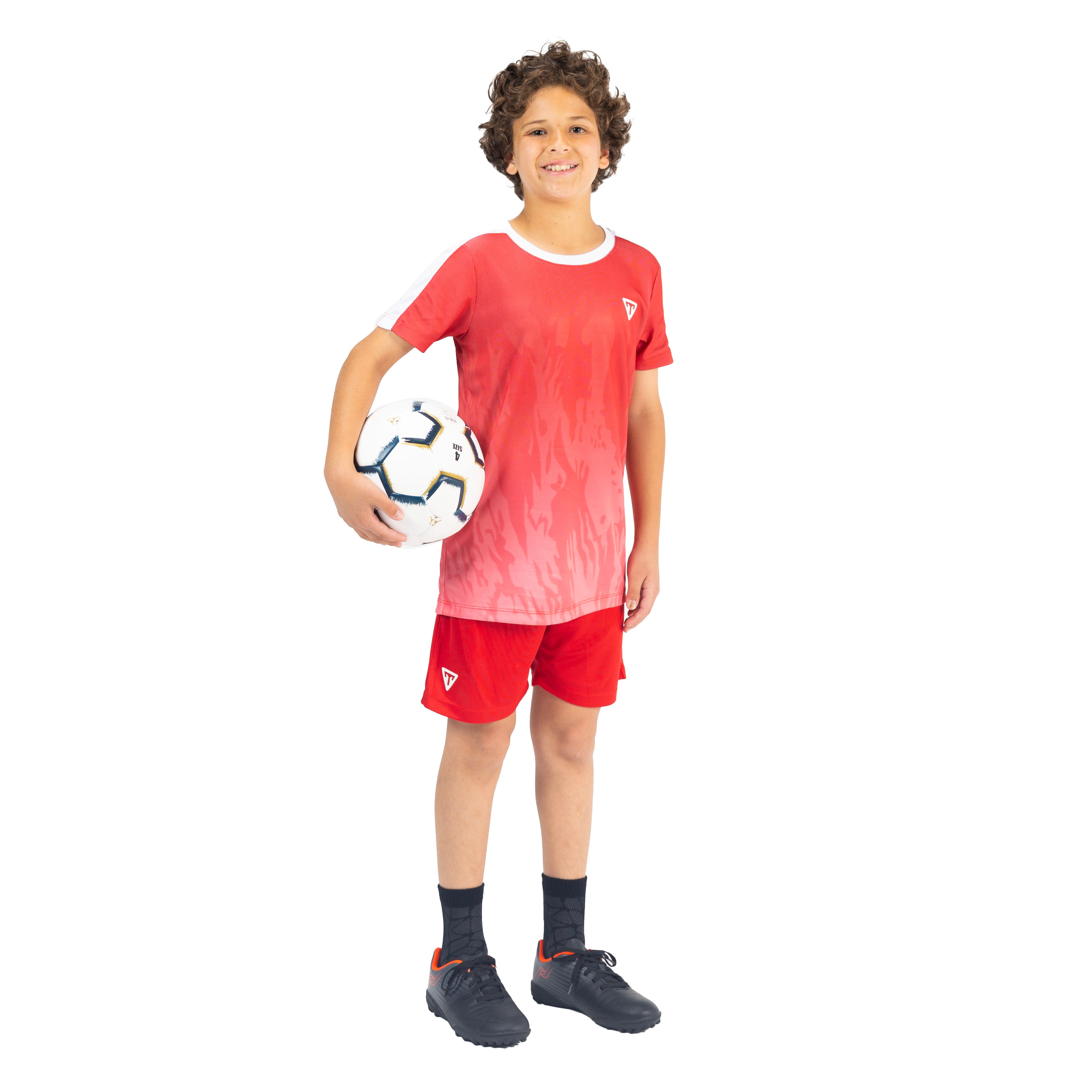 TRAINETIC FOOTBALL SET FOR KIDS, RED