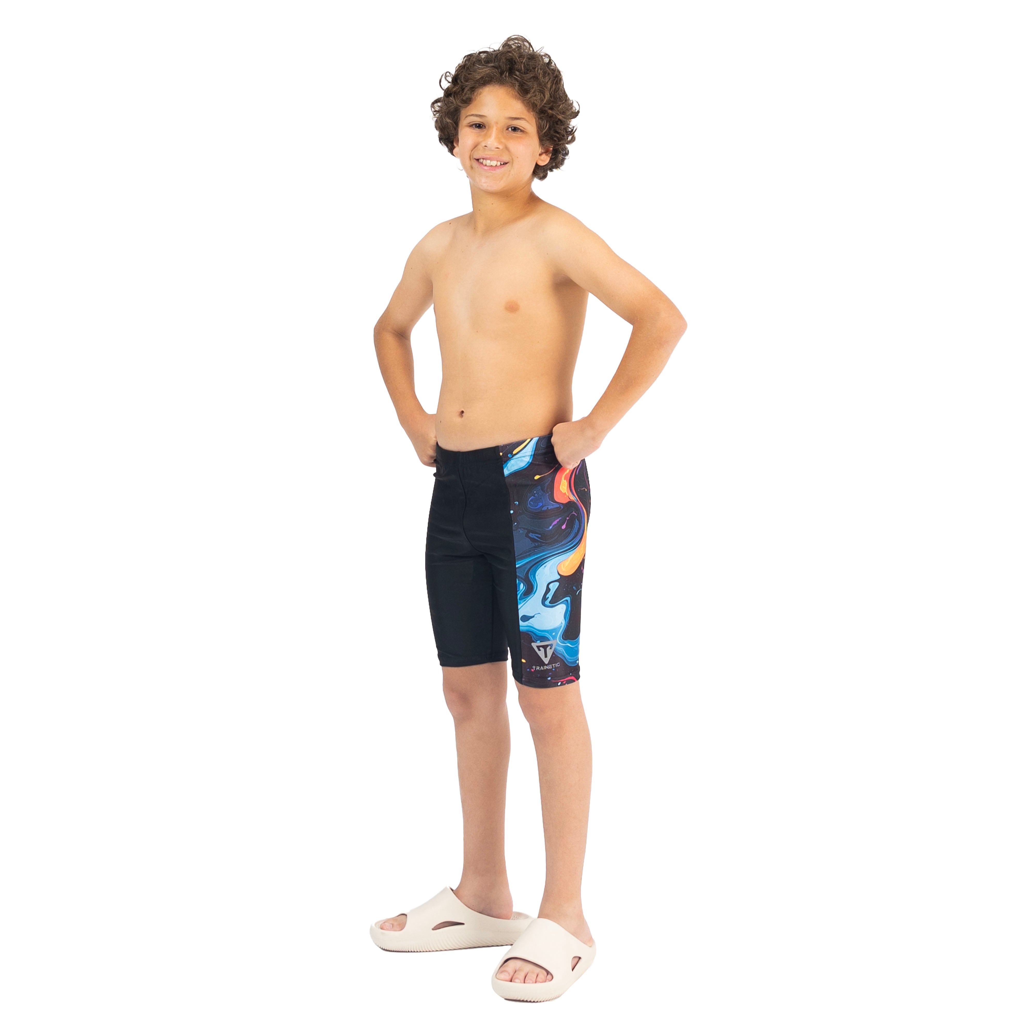 TRAINETIC NOAH B JAMMER FOR BOYS, BLACK-TEAL&TURQUOISE-ORANGE
