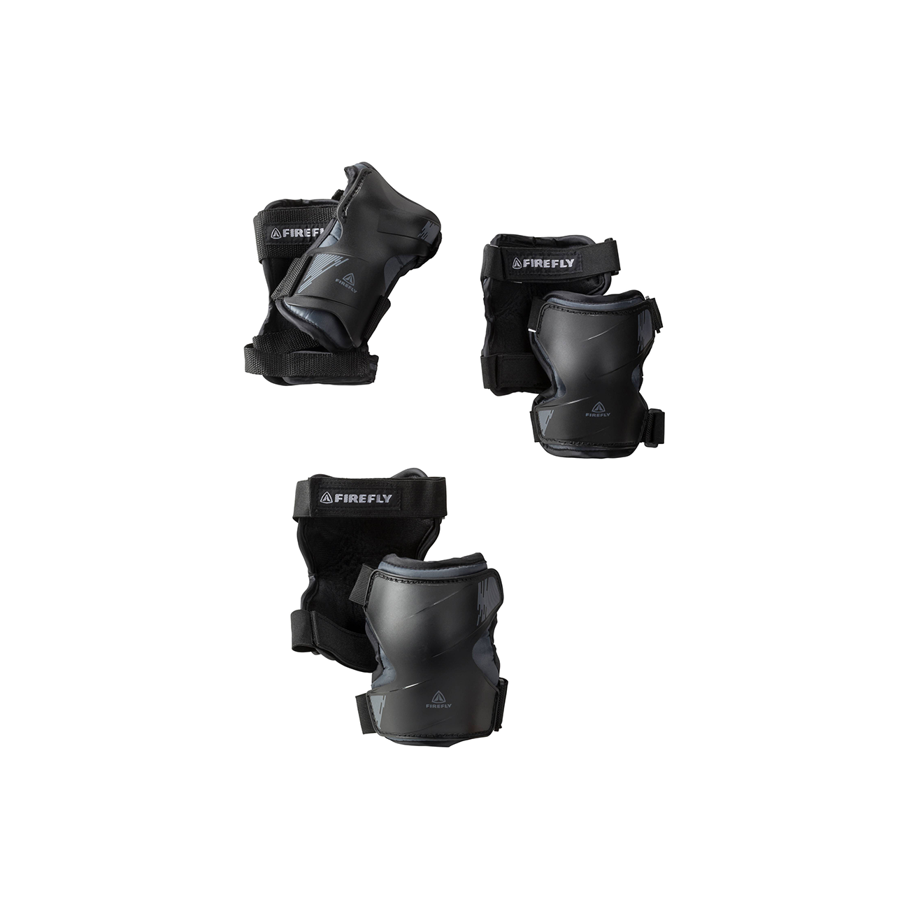 Firefly Patinage Skating Protector For Unisex, Black & Grey