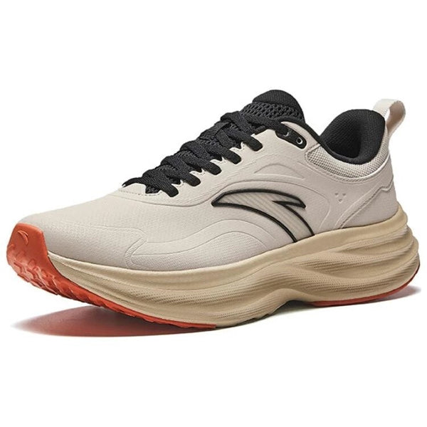 ANTA RUNNING SHOES FOR MEN, CHALKY WHITE&BLACK