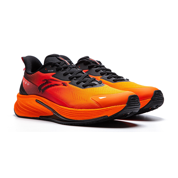 ANTA RUNNING SHOES FOR MEN, ORANGE&BLACK&D.RED