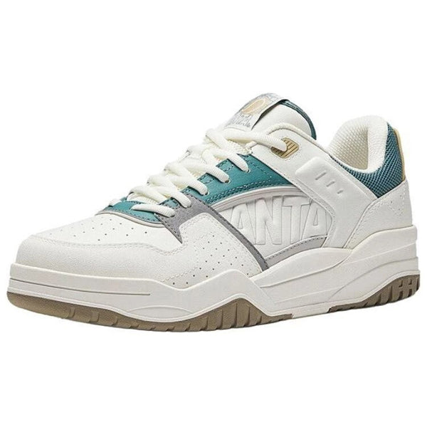 ANTA LIFESTYLE SHOES FOR MEN, BEIGE&GREEN&GREY