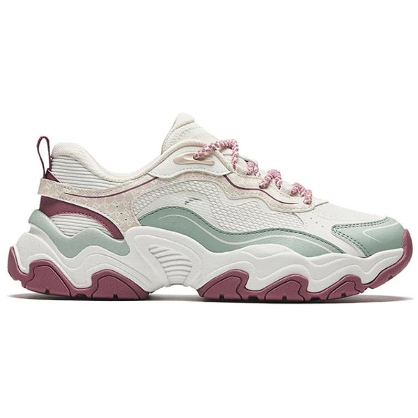 ANTA LIFESTYLE SHOES FOR WOMEN, BEIGE&GRN&DSTY ROSE