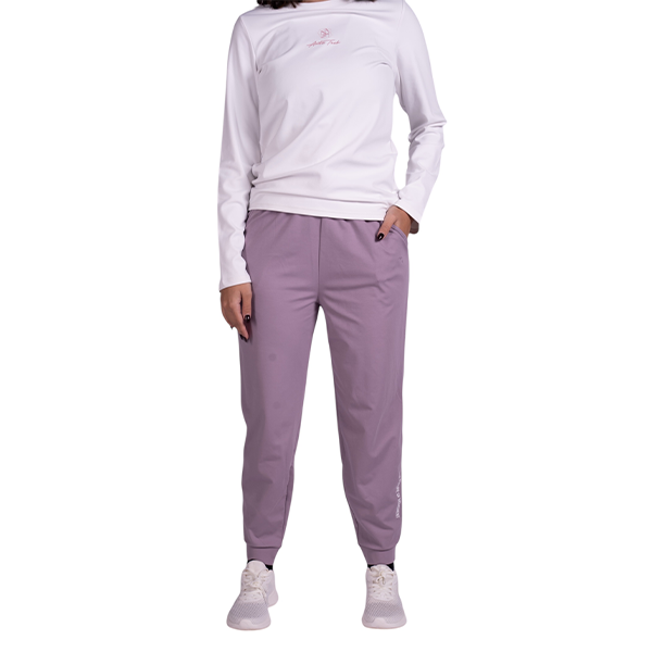ANTA KNIT ANKLE  FITNESS PANT FOR WOMEN, DARK PURPLE