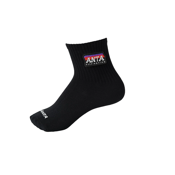 ANTA LIFESTYLE SOCKS FOR UNISEX, BLACK