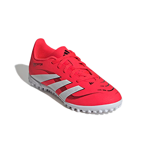 ADIDAS PREDATOR CLUB TF J TARTAN SHOES FOR BOYS, LUCID RED&WHITE