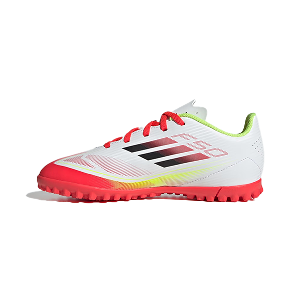 ADIDAS F50 CLUB TF J TARTAN SHOES FOR BOYS, Cloud White & Core Black & Solar Yellow