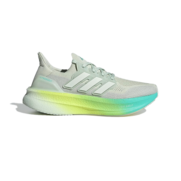 ADIDAS ULTRABOOST 5 RUNNING SHOES FOR MEN, Linen Green & Crystal Jade & Pulse Lime
