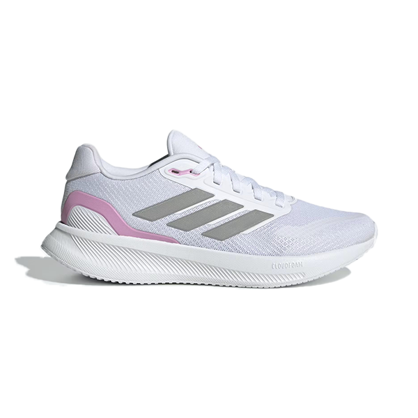 ADIDAS RUNFALCON 5 W RUNNING SHOES FOR WOMEN, Cloud White & Grey Strata & Core Black