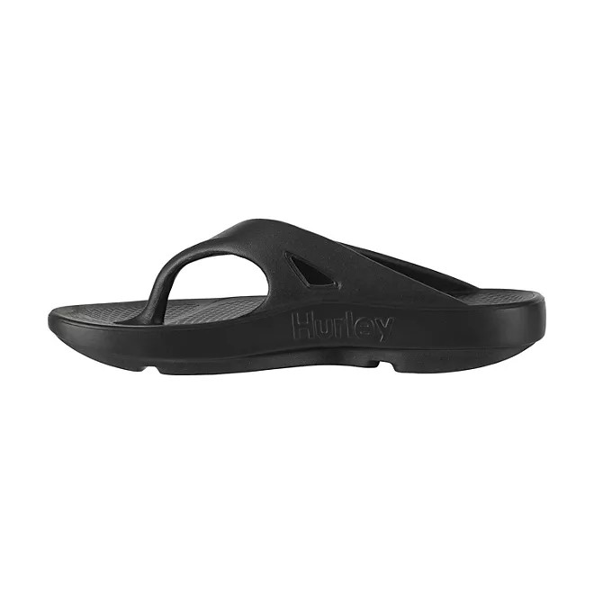 CROCS HURLEY MEN'S INJECTION FLIP FLOPS, BLACK