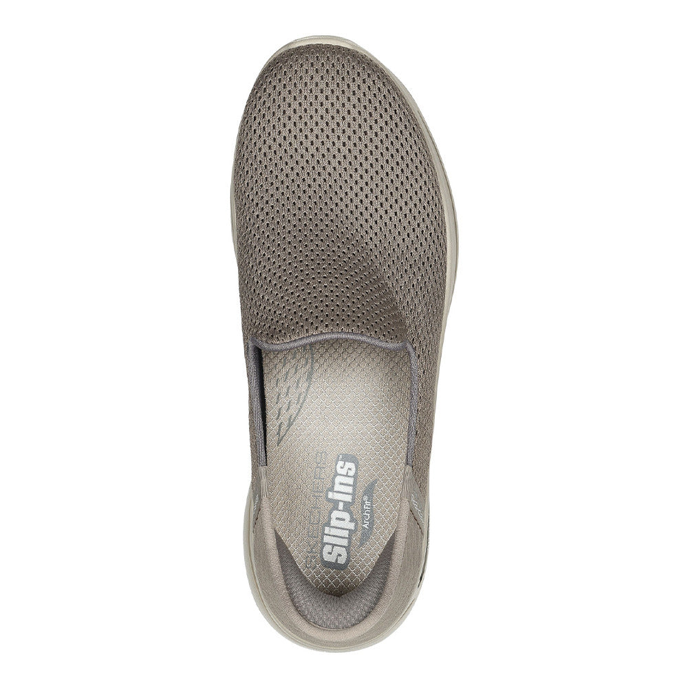 حذاء Skechers Slip-Ins Go Walk Arch Fit للنساء، رمادي