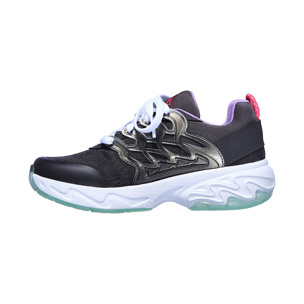 Skechers Running Running Shoes For Kids, Charcoal Lavender