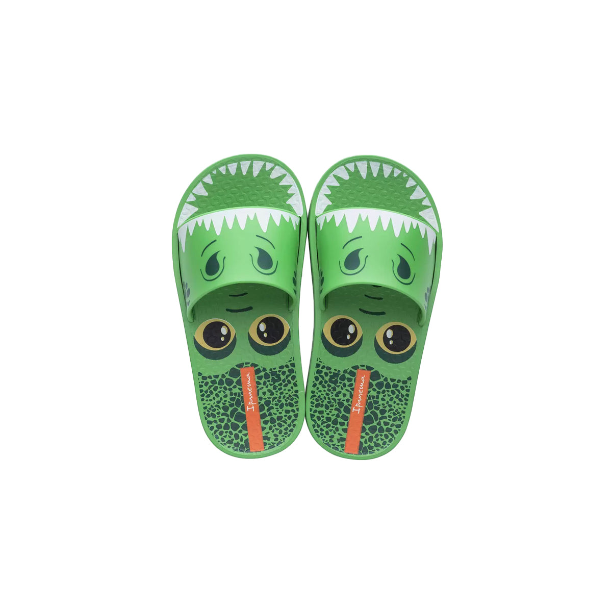 Ipanema Swimming Flip Flops For Kids, Green & White